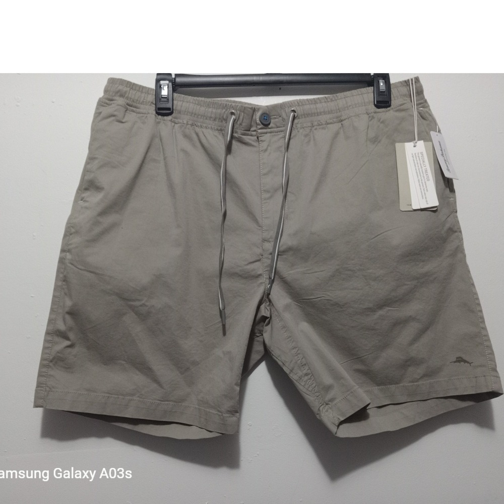 Tommy Bahama Size XXL Oceanside Poplin Pull-on Shorts Drawstring Casual Comfort